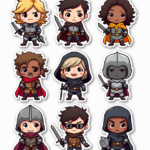 Pop Culture Parodies - Sticker Sheet v14